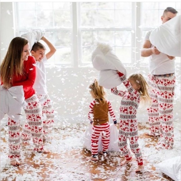 Hanna Andersson Red and Cream Patterned Men Pants - Picture 3 of 9